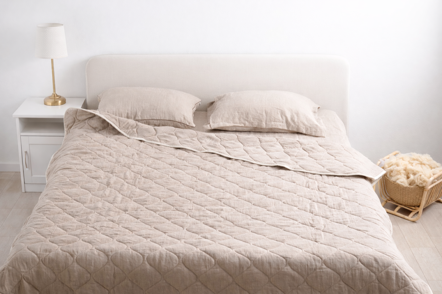 Linen Duvet with Organic Merino Wool Filling – Reversible, Breathable & All-Season Comfort