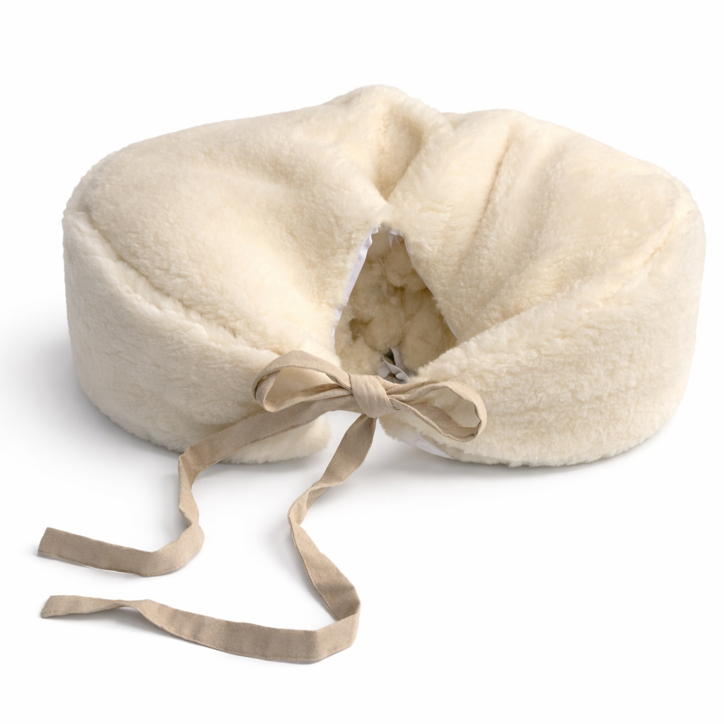 Multi-Functional Nursing Pillow – Linen & Wool, Reversible with Pockets, Natural Breastfeeding Support