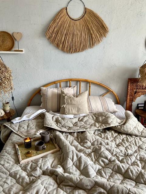 Linen Duvet with Organic Merino Wool Filling – Reversible, Breathable & All-Season Comfort