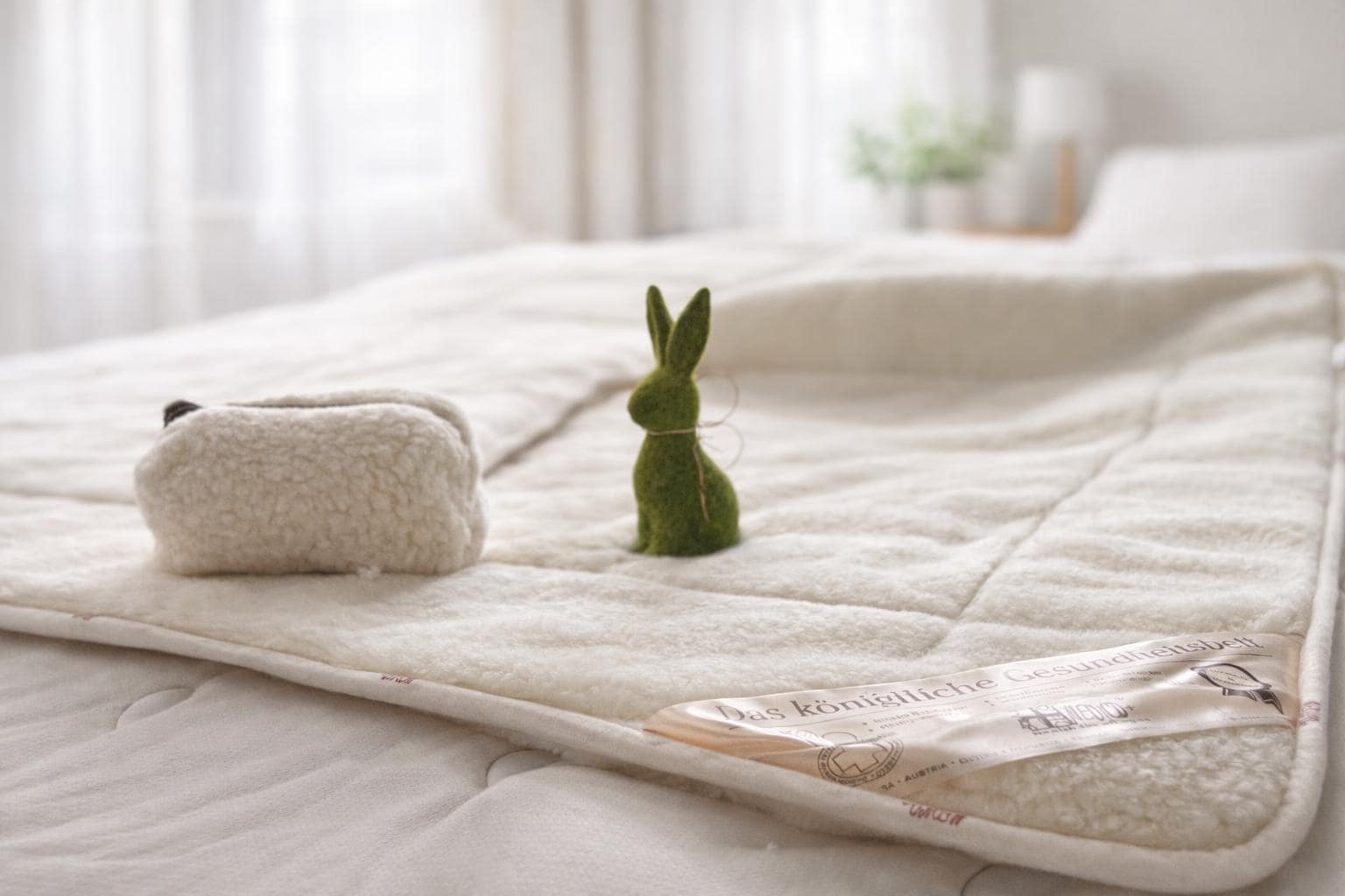 Wool Duvet Dover + Fluffy Make up Bag