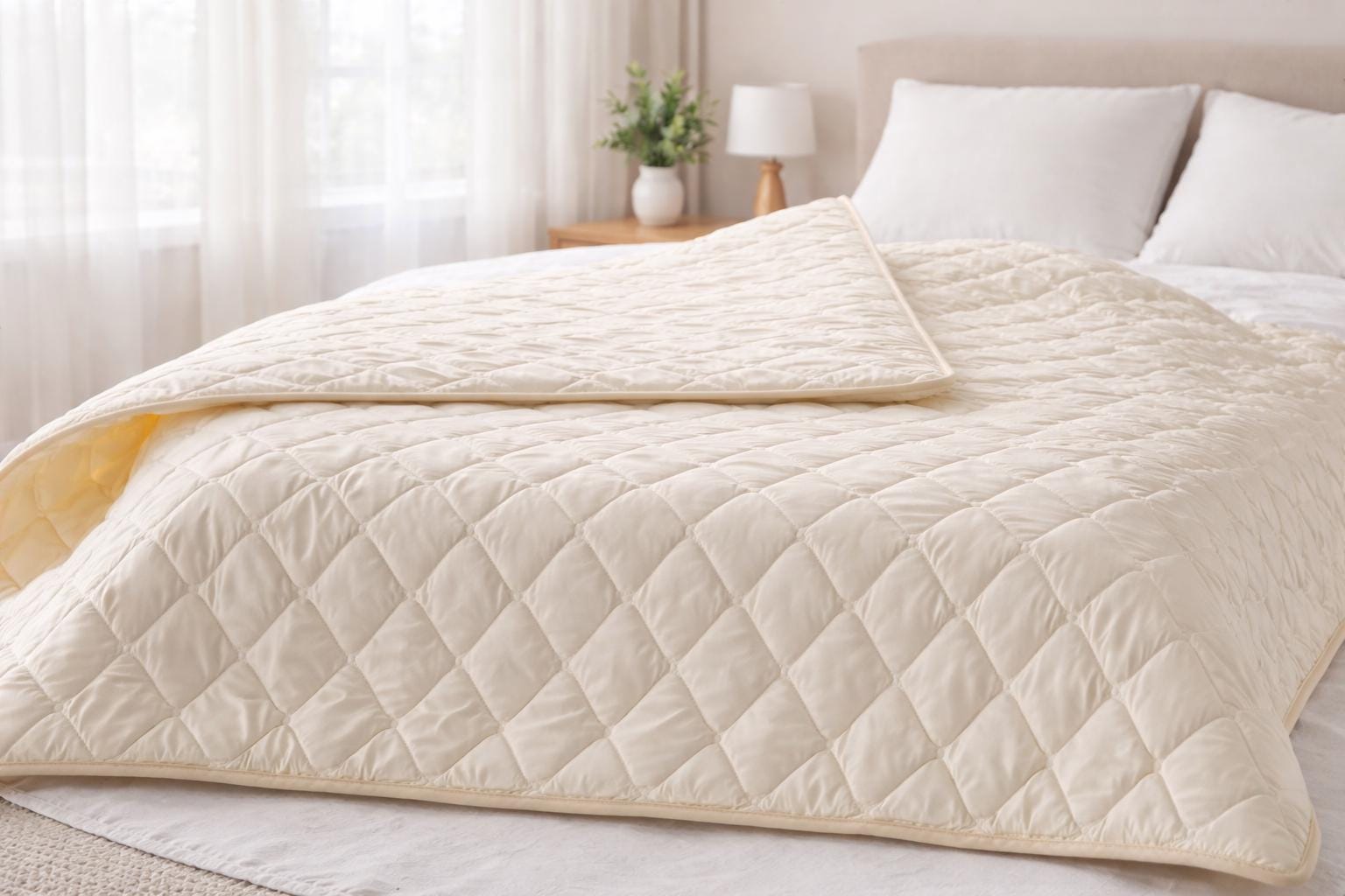 Merino Blanket, Cotton Sateen Duvet