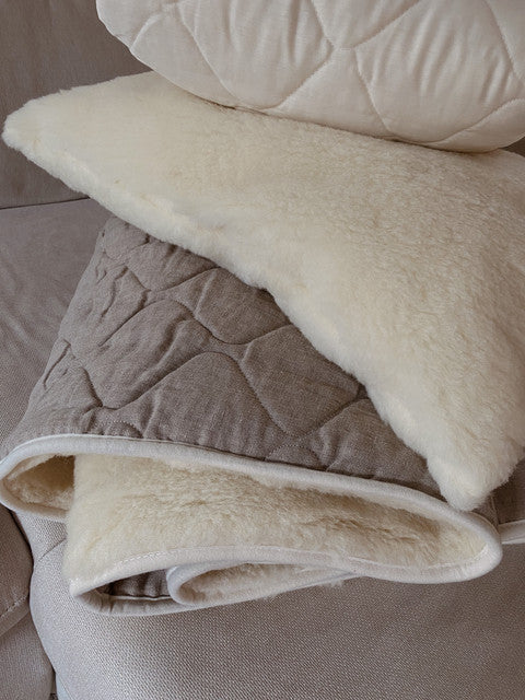 Merino Wool & Linen Blanket – Reversible, Breathable & All-Season Comfort