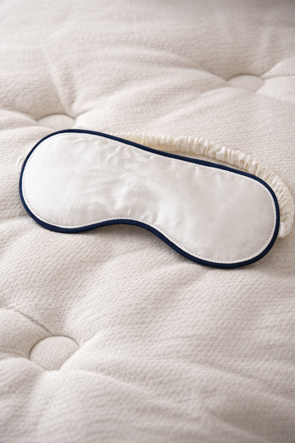 Handmade Satin Sleep Mask – Natural Wool Filled Eye Mask for Deep Sleep & Light Blocking